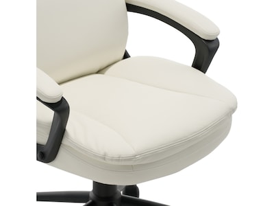 Click365 Transform 2.0 Ergonomic Bonded Leather Swivel Desk Chair, White (CCHR10007C)