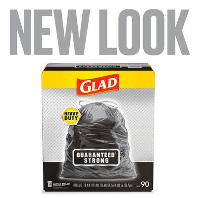 Glad Recycling Drawstring Large Trash Bags Blue 30 Gallon 28 Count