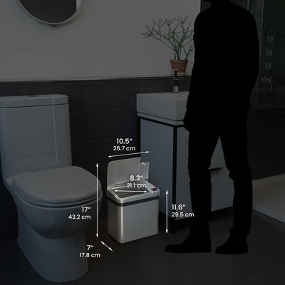 iTouchless Stainless Steel Sensor Trash Can Combo Pack, Silver, 13 gal. and 2.5 gal (CDZT1302SS)