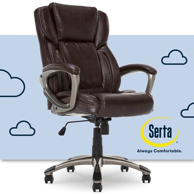 Serta Bonded Leather Executive Chair, Biscuit Brown (CHR200090)