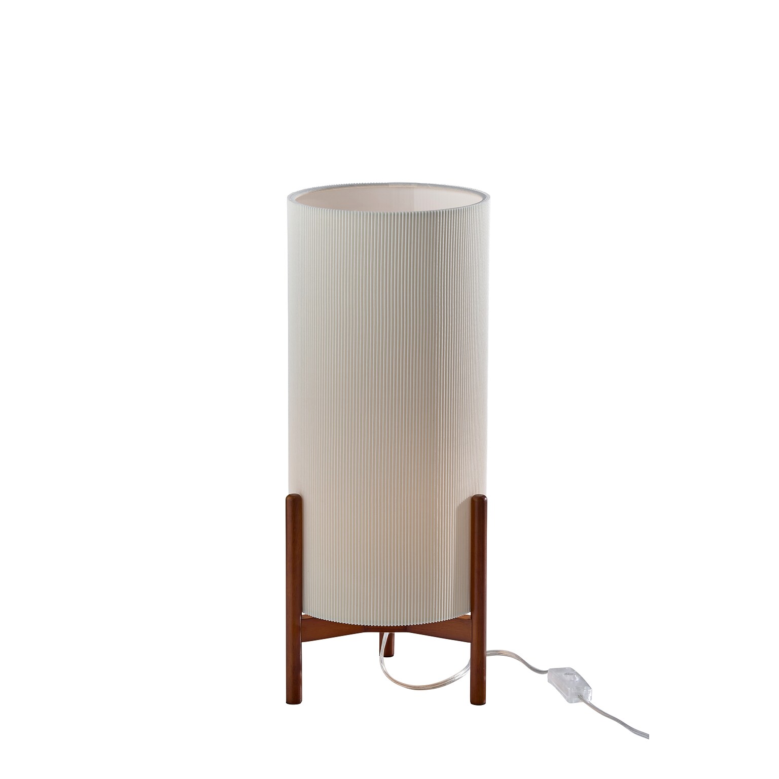 Adesso Sonora 19.75H Incandescent Table Lamp, Walnut/Off-White (3010-15)