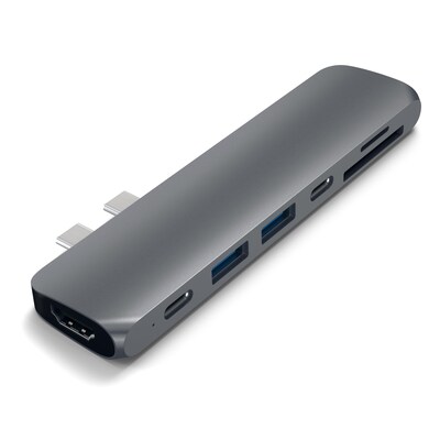 Satechi Aluminum Type-C Pro Hub Adapter, Space Gray (ST-CMBPM)