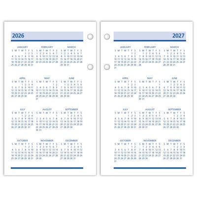 2026 AT-A-GLANCE QuickNotes 6" x 3.5" Daily Calendar Refill Pages, Multicolored (E517-50-26)