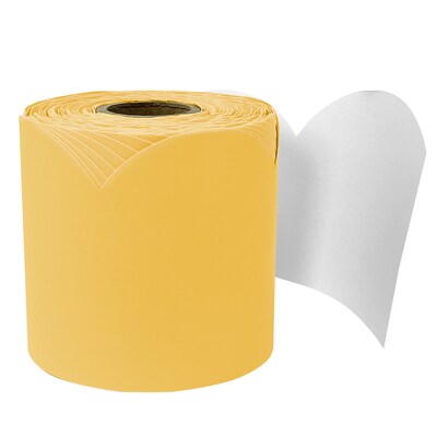 Carson Dellosa Education Rolled Scalloped Bulletin Board Border, 3 x 65, Goldenrod, 3/Bundle (CD-108531-3)