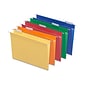 Quill Brand® Hanging File Folders, 1/5-Cut, Letter Size, Assorted, 25/Box (7387QAD)