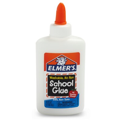 Elmers Washable Removable Liquid School Glue, 4 oz., White (E304)