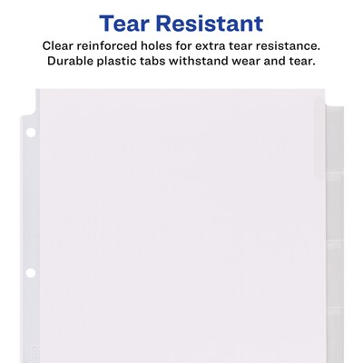 Avery Big Tab Extra-Wide Insertable Paper Divider, 8 Tabs, Clear, 1 Set (11223)