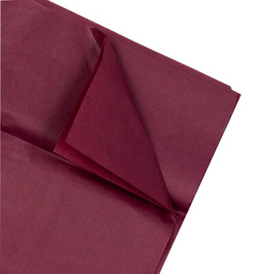 JAM Paper 20" x 26" Tissue Paper, Burgundy, 20 Sheets/Pack (1155680A)