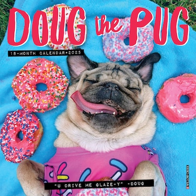 2025 Willow Creek Doug the Pug 7 x 7 Monthly Wall Calendar (45763)