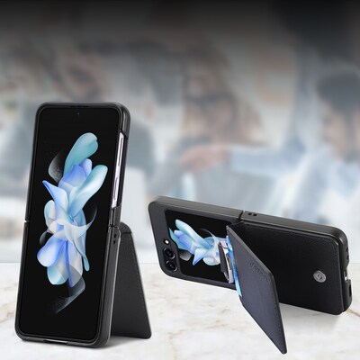 SaharaCase Indy Series Wallet Case for Samsung Galaxy Z Flip6, Scorpion Black (CP00592)