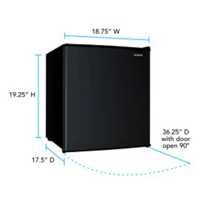 Avanti 1.6 Cu. Ft. Energy Star Compact Refrigerator, Chiller Compartment, Black (RM16T1B)