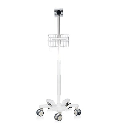 Viva Comfort Steel Welch Allyn 4400 Vital Signs Monitor Steel Mobile Stand with Storage Basket, White (ADIME911-01-MK)