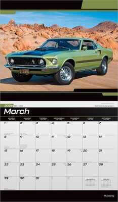 2026 BrownTrout Ford Mustang 14" x 12" Monthly Wall Calendar (9798330701643)