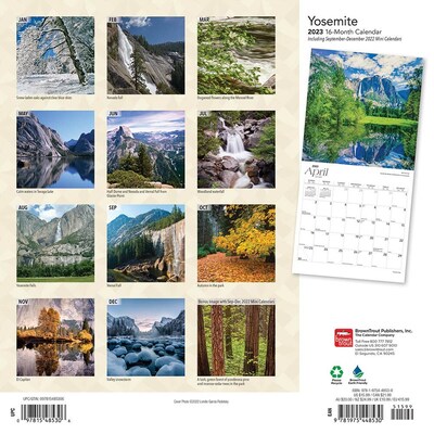 2023 BrownTrout Yosemite 12 x 12 Monthly Wall Calendar (9781975448530)