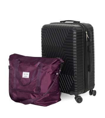 Nicci Polyester Travel Duffel Expandable Bag, Deep Purple (CBM10003-DPUR)