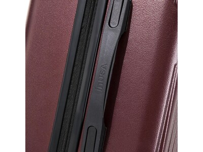 InUSA Drip 20" Hardside Carry-On Suitcase, 4-Wheeled Spinner, TSA Checkpoint Friendly, Wine (IUDRI00S-WIN)