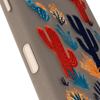 OtterBox Symmetry Series MagSafe Phone Case for Apple iPhone 17, Shock Absorbing, Cactus Garden (Grey) (77-98748)