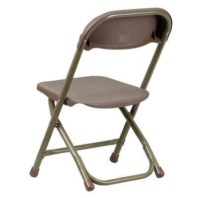 Flash Furniture Plastic Kids Folding Chair, Brown, 2 Pieces (2YKIDBN)