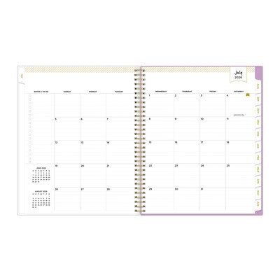 2026-2027 Blue Sky Day Designer Kerridge Lilac 8" x 11" Academic Year Weekly & Monthly Planner, Plastic Cover (158165)