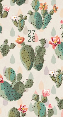 2026-2028 Willow Creek Desert Bloom 3.5 x 6.5 Monthly Pocket/Wallet Calendar, Assorted Colors (66041)