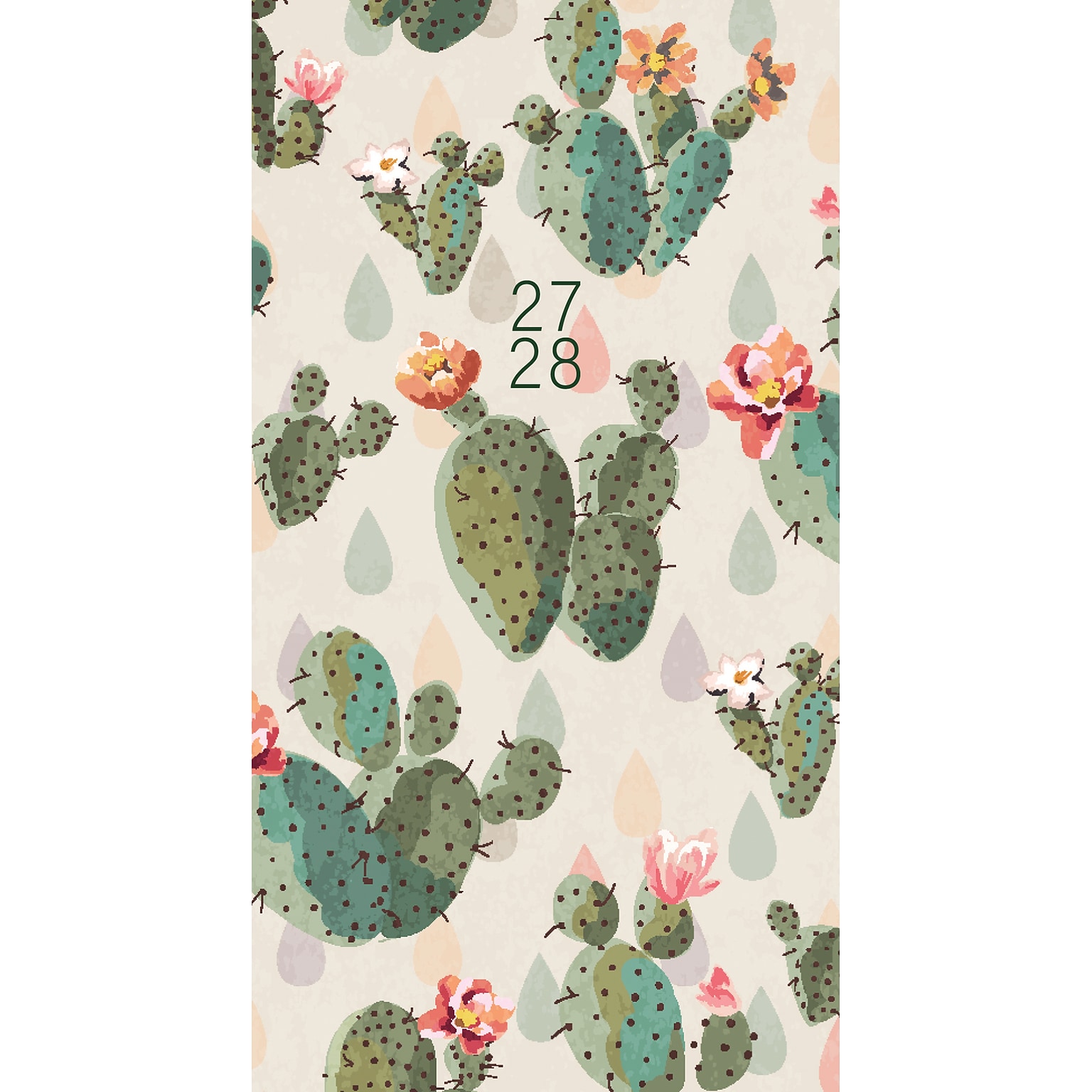 2026-2028 Willow Creek Desert Bloom 3.5 x 6.5 Monthly Pocket/Wallet Calendar, Assorted Colors (66041)