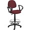 Boss Deluxe Posture Fabric Drafting Stool with Swivel Base, Burgundy (B1617-BY)