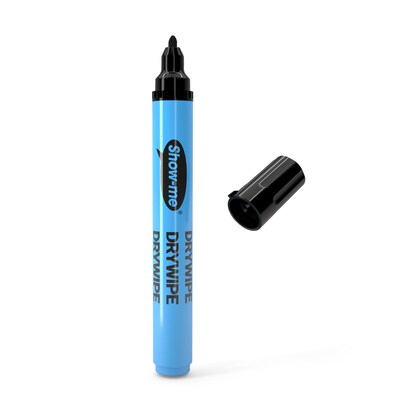 Show-me Slim Barrel Dry Erase Markers, Fine Tip, Black, 10/Pack (EPTFPSDP)