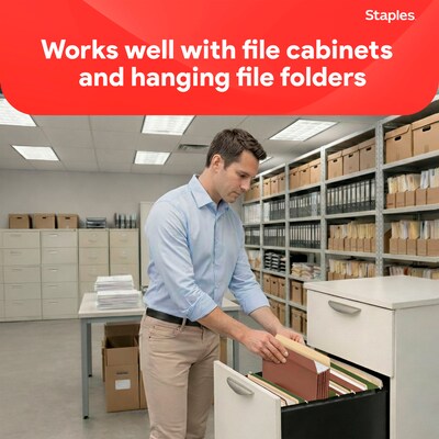 Staples Expanding File Pocket with Tyvek-Reinforced Gussets, Letter Size, 7-Inch Expansion, Straight-Cut Tab, Brown – 5/Pack