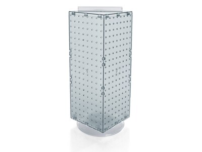 Azar 21" x 8" Pegboard 4-Sided Revolving Counter Display, Clear, Each (703385-CLR-4C24)