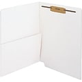 Medical Arts Press® Colored End-Tab Fastener Folders; Half Pocket with Fasteners, 11 Pt., White