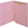 Medical Arts Press® Colored End-Tab Fastener Folders; Half Pocket with Fasteners, 11 Pt., Pink