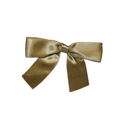 JAM Paper Satin Bows, Antique Gold, 100/Pack (52640349193)