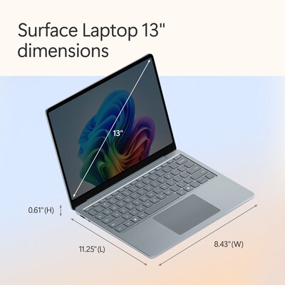 Microsoft Surface 13" Touchscreen Laptop, Copilot+ PC, Snapdragon X Plus, 16GB RAM, 512GB UFS, Windows 11, Ocean (EP2-33676)