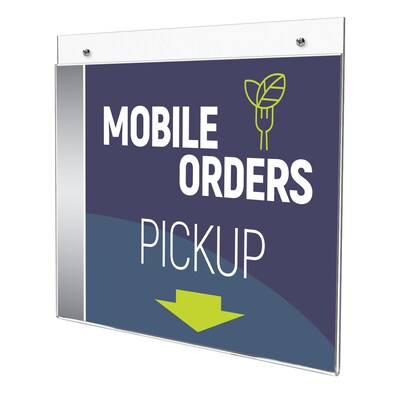 Deflect-O Classic Image Document Holder, 8.5" x 11", Horizontal, Wall Mounted, Clear Plastic (68301)