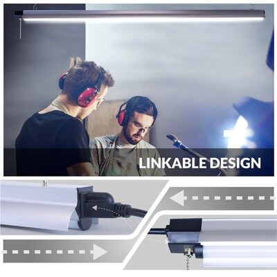 Newhouse Lighting 4 ft. Linkable LED Shop Light, 55 Watt/5K Lumens, Gray (NH-SHOP-M4FT)