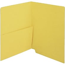 Medical Arts Press® Colored End-Tab Half Pocket Folders; Yellow