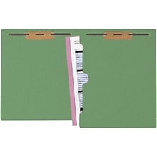 Medical Arts Press® Colored End-Tab Full-Pocket Folders with 2 Fasteners; Green