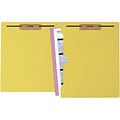 Medical Arts Press® Colored End-Tab Fastener Folders; Full-Pocket with 2 Fasteners, Yellow