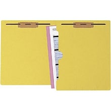 Medical Arts Press® Colored End-Tab Fastener Folders; Full-Pocket with 2 Fasteners, Yellow