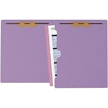 Medical Arts Press® Colored End-Tab Fastener Folders; Full-Pocket with 2 Fasteners, Lavender