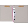Medical Arts Press® Colored End-Tab Fastener Folders; Full-Pocket with 2 Fasteners, Grey