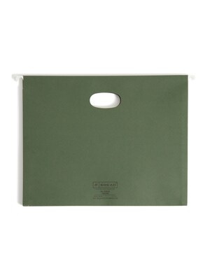 Smead Hanging File Folders, 3 1/2" Expansion, Letter Size, Standard Green, 10/Box (64220)