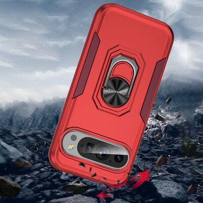 SaharaCase Raider Series Heavy-Duty Case for Google Pixel 9 and 9 Pro, Viper Red, (CP00604)