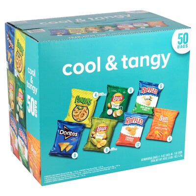 Frito Lay Cool and Tangy Mix Chips Variety Pack, 50 oz., 50/Pack (220-02669)