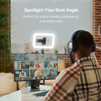 MyBat Pro Spotlight Tripod Stand with LED Ring Light Adjustable Aluminum Alloy Black