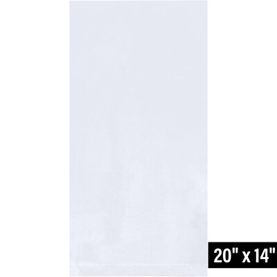 14" x 20" Layflat Poly Bag, 1 Mil, Clear, 1000/Carton (PB2390)