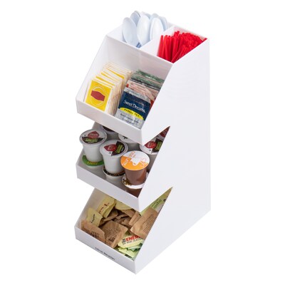 Mind Reader 5-Compartment Acrylic Coffee Organizer, White (3TCORG-WHT)
