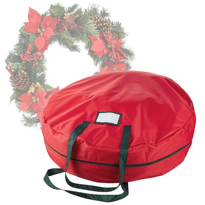 Tiny Tim Totes 36" Wreath Storage Bag, Red (83-DT5569)