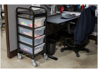 Luxor Metal Mobile Lug Cart with Swivel Wheels, Black/Gray (UCWS002)
