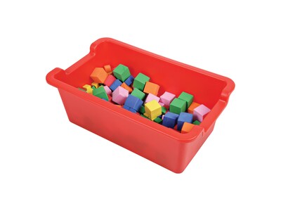 Deflect-O Polypropylene Storage Bin, 5.06" x 13.24" x 8.05", Red (39510RED)